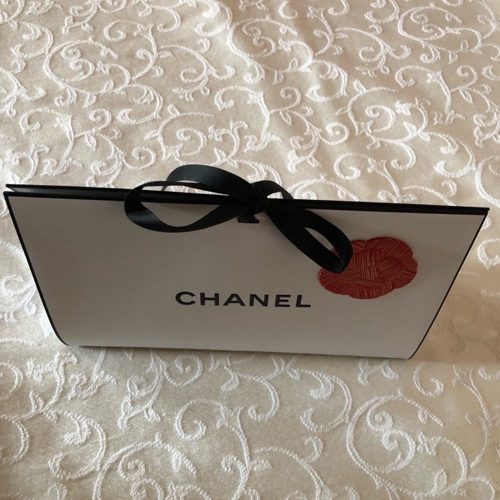 Authentic Chanel paper gift box w/pouch insert